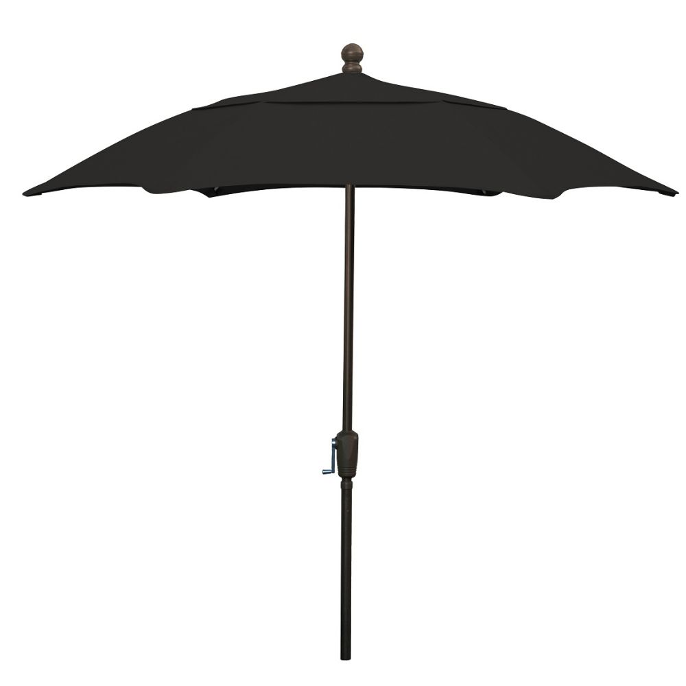 Fiberbuilt Umbrellas & Cushions 7HCRCB-Black 7.5